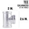 B & K STZ Industries 3/4 in. FIP each X 3/4 in. D FIP 3/4 in. D FIP Galvanized Malleable Iron Tee 313UPT-34 - alternate 4
